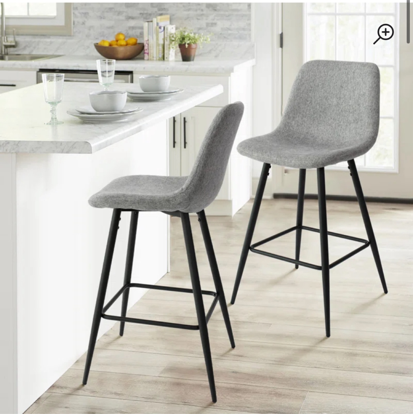 Seidman 26" Upholstered Counter Stool (Set of 2