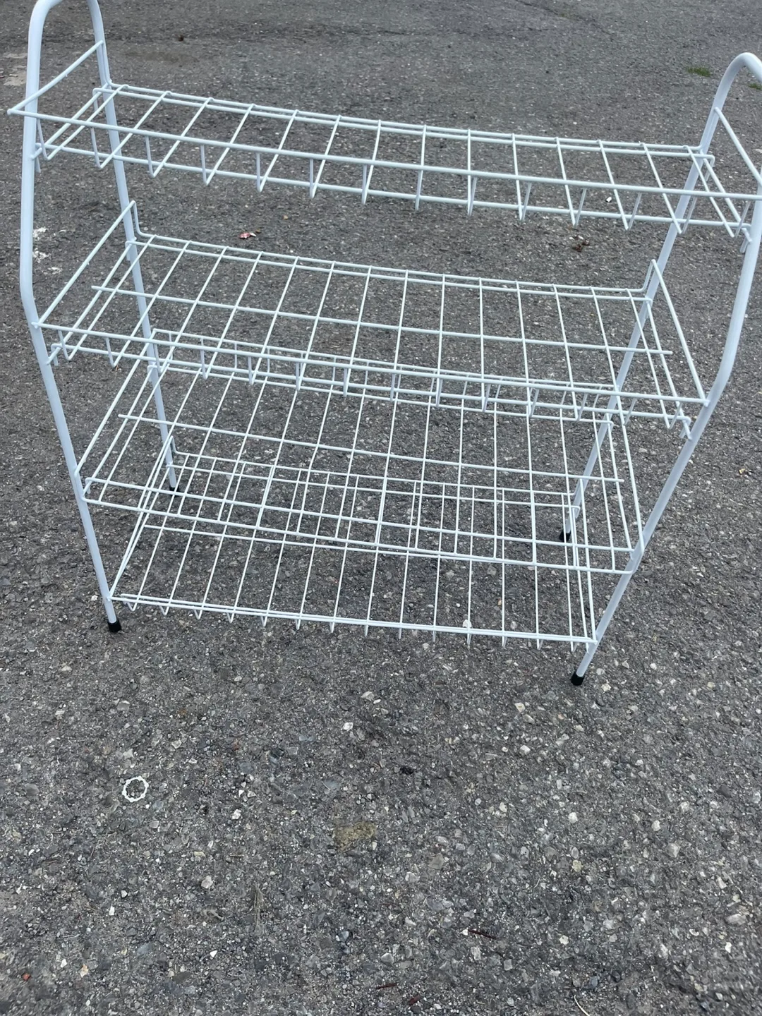 White Wire Shoe Rack thumbnail