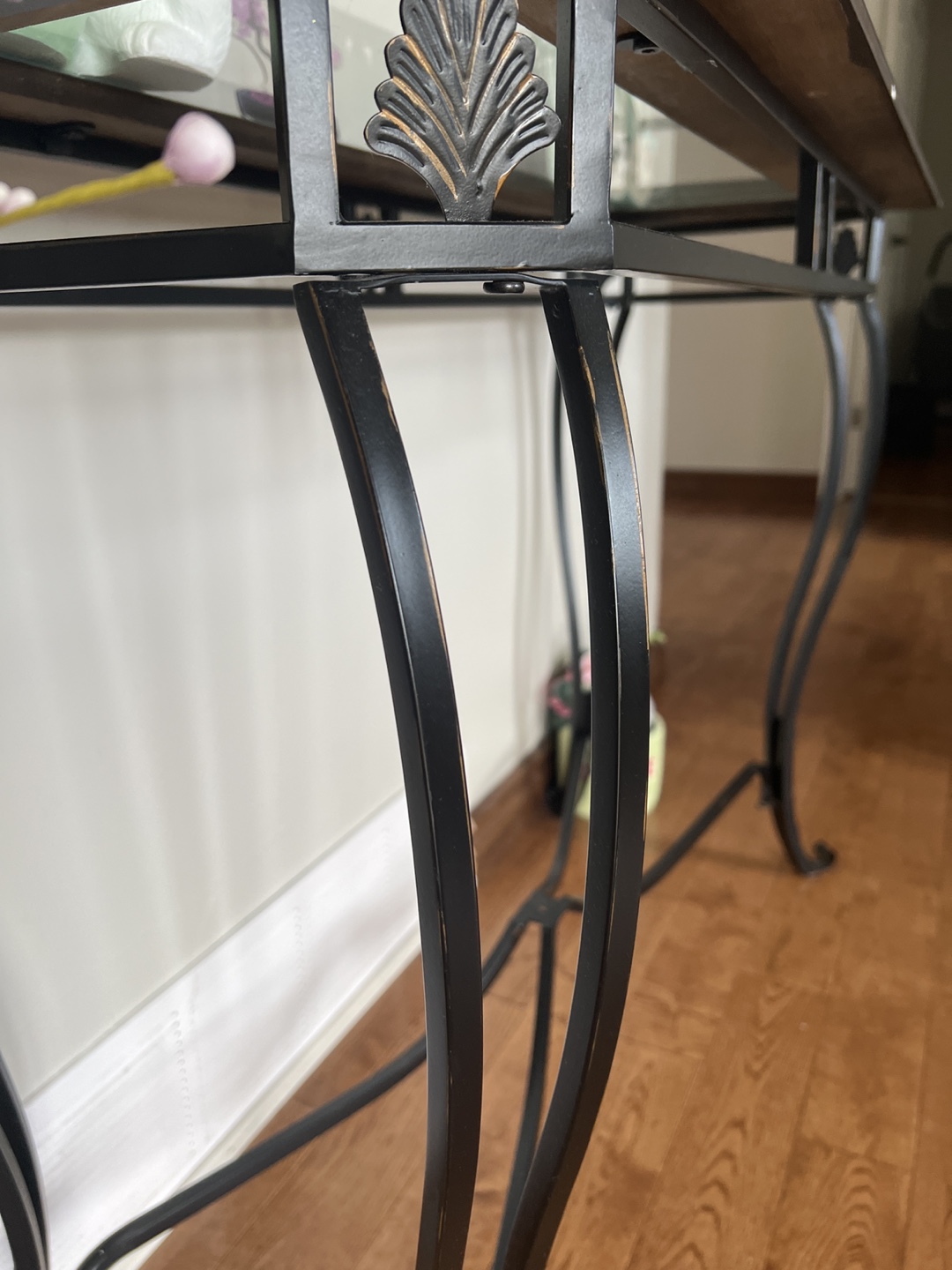 Glass Top Console Table - photo 2