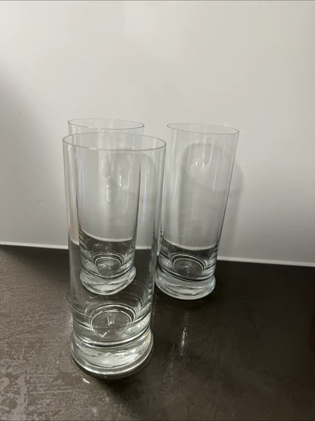 Tall Clear Drinking Glasses - Set of 3 #freecycle