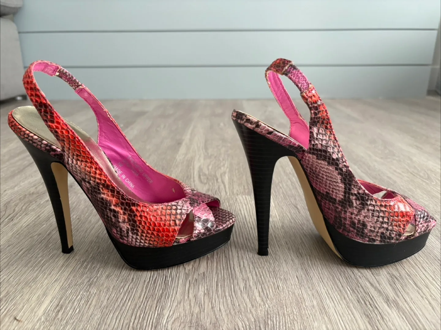 Guess Snakeskin Pattern Slingback Heels image indicator(2)
