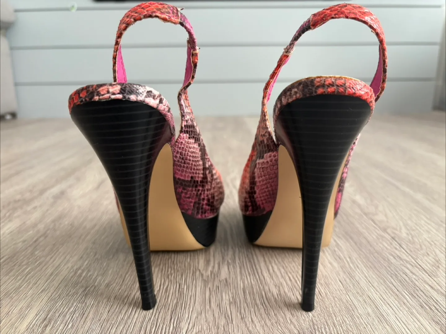 Guess Snakeskin Pattern Slingback Heels image indicator(4)
