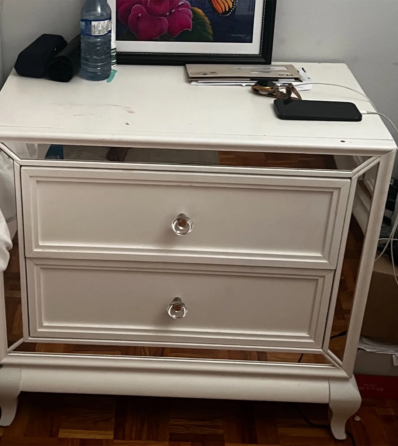 Dresser - mirror , nightstand Bed frame with mattress set image indicator(3)