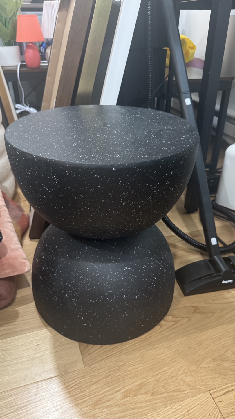 Hourglass Accent Table - Black