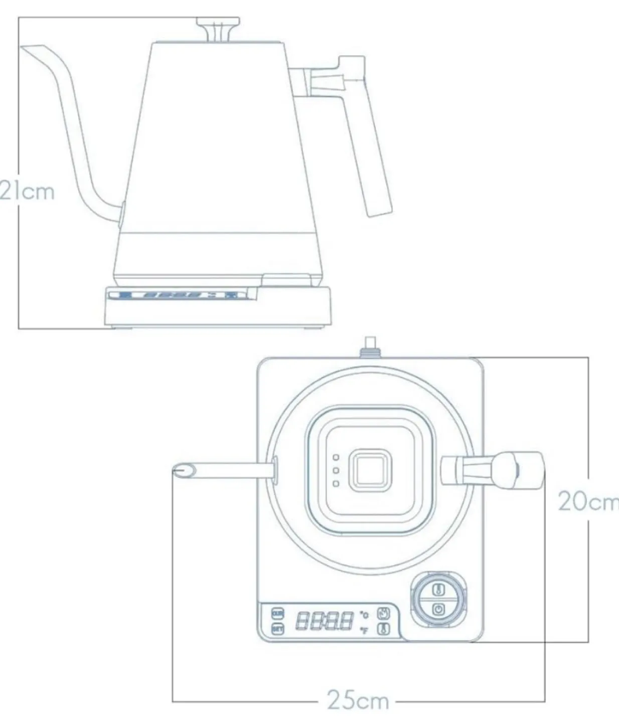 Gooseneck & Temperature control Electric Kettle black image indicator(4)