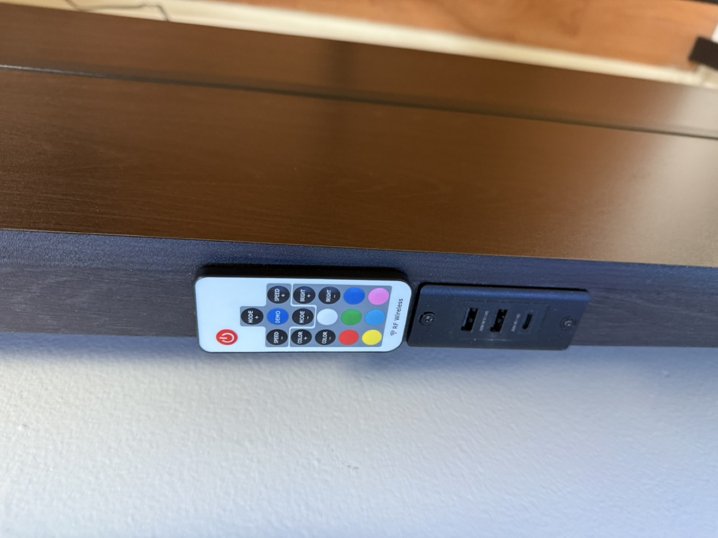 Bed Frame with charging station + LED Headboard - photo 3