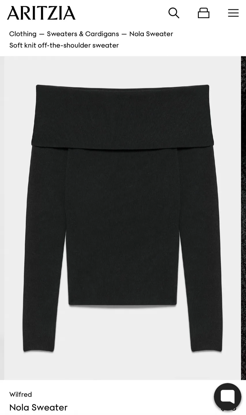Aritzia Wilfred Nola Sweater - Black, Size M thumbnail