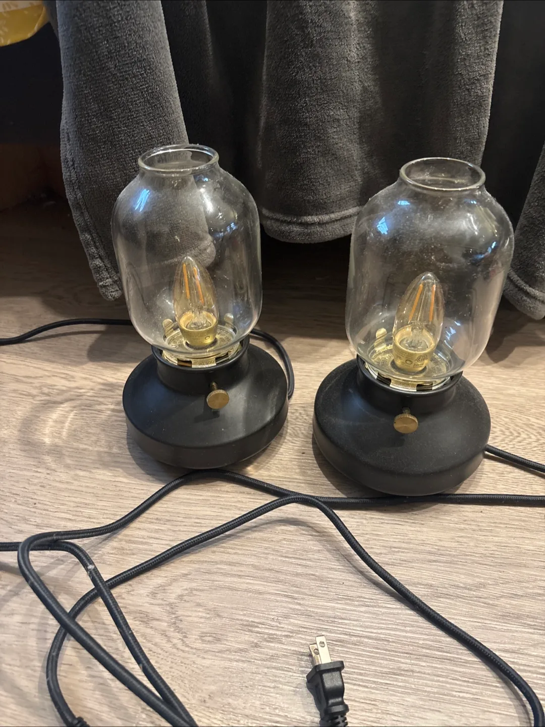 Pair of Black Dimmable IKEA Bedside Lamps thumbnail