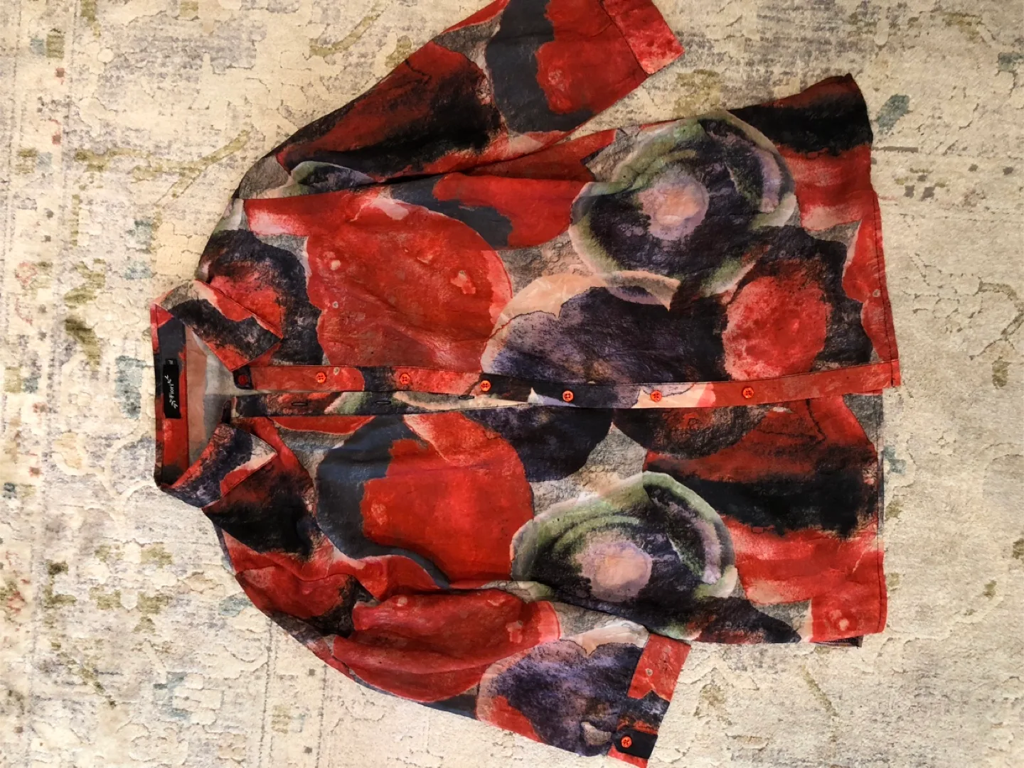 Fiori Abstract Print Shirt - XL thumbnail