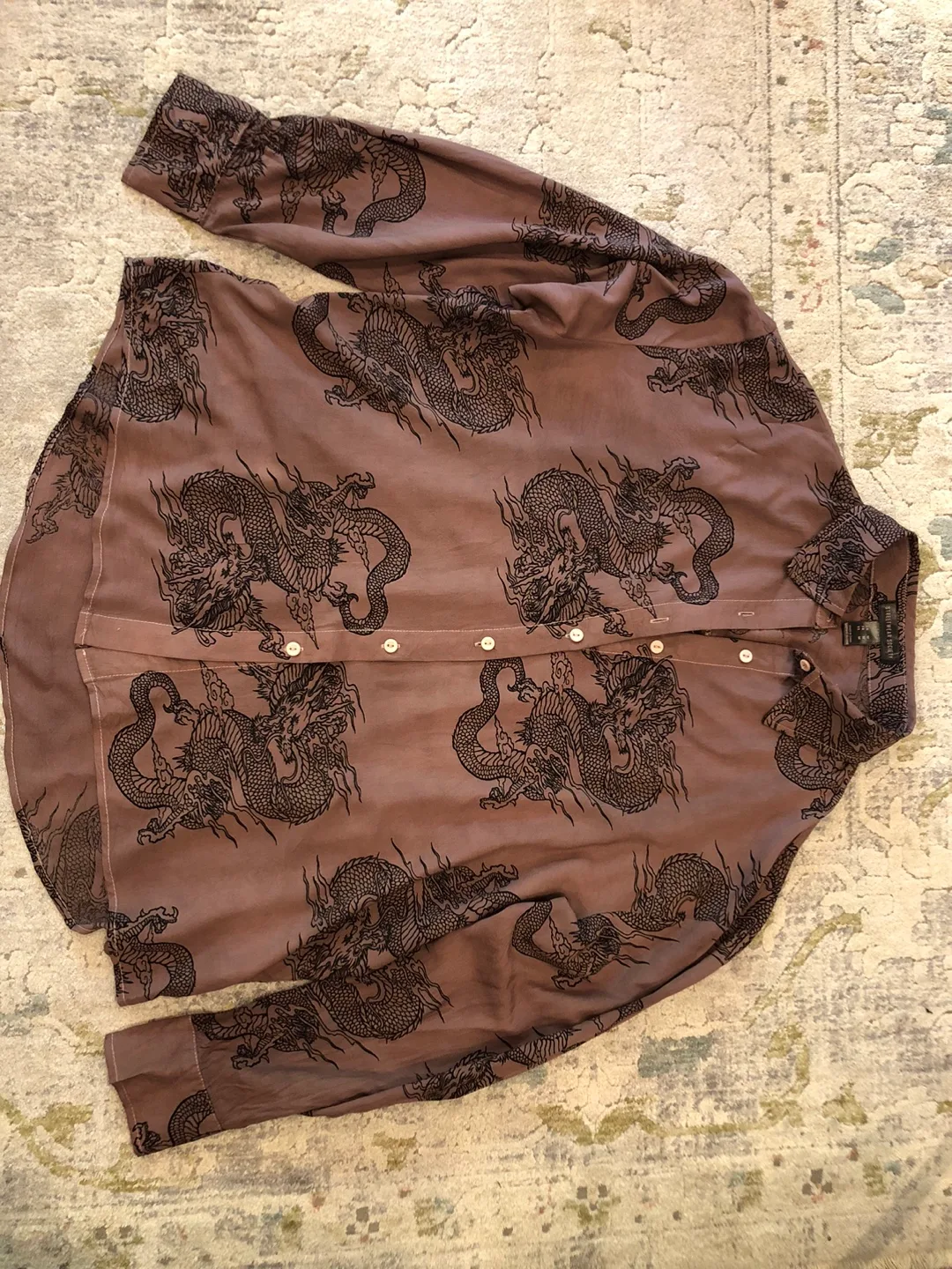 Streetwear Society Dragon Print Shirt - Size M thumbnail