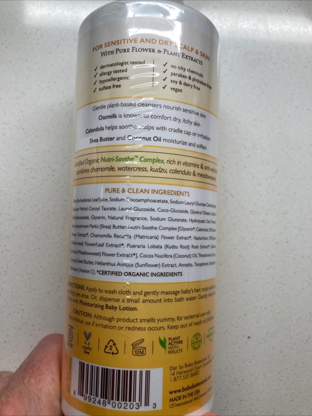 2 Large Bottles Baby Shampoo & Wash image indicator(2)