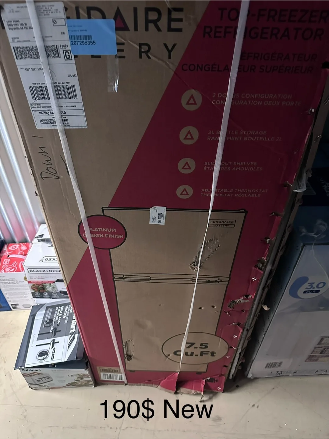 New Frigidaire 7.5 cu. ft. Top-Freezer Refrigerator thumbnail