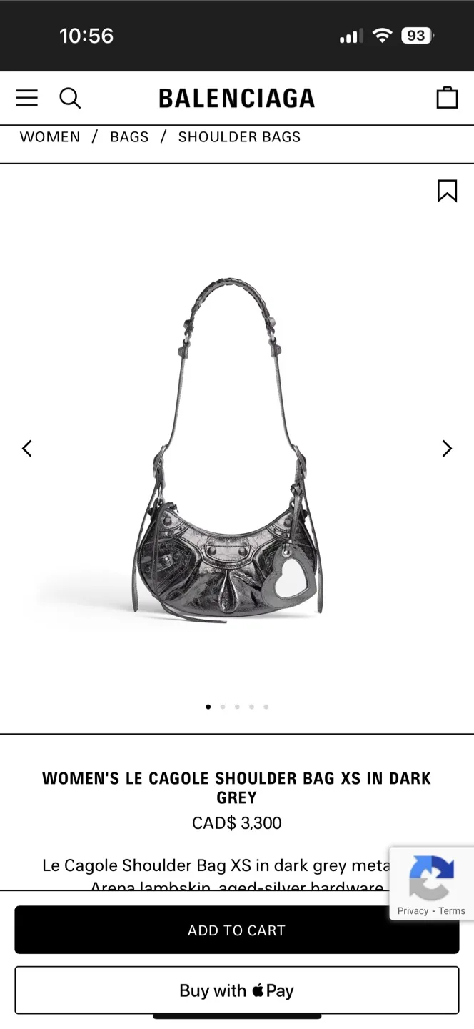 Balenciaga Le Cagole XS Shoulder Bag - Dark Grey image indicator(2)