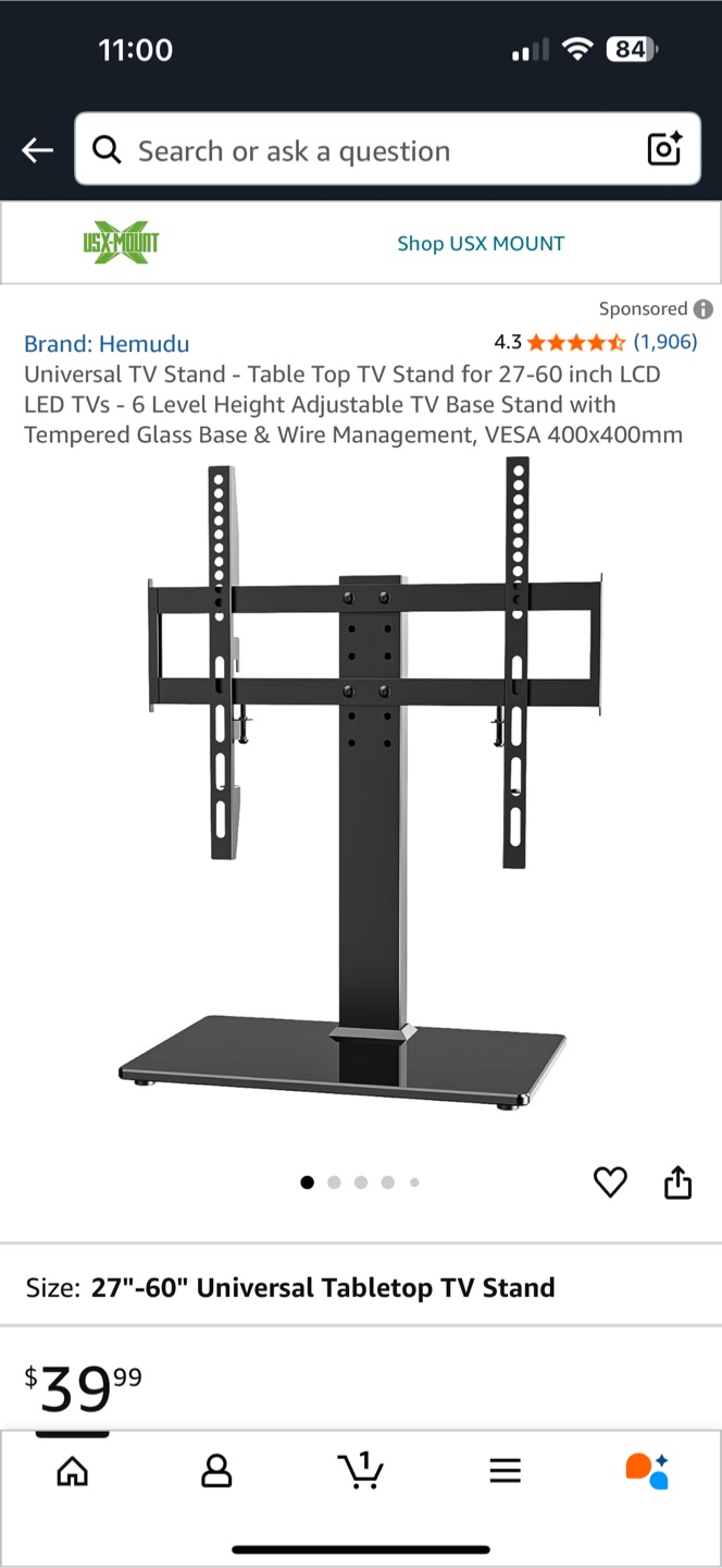 Hemudu Universal Tabletop TV Stand (27-60 inch)