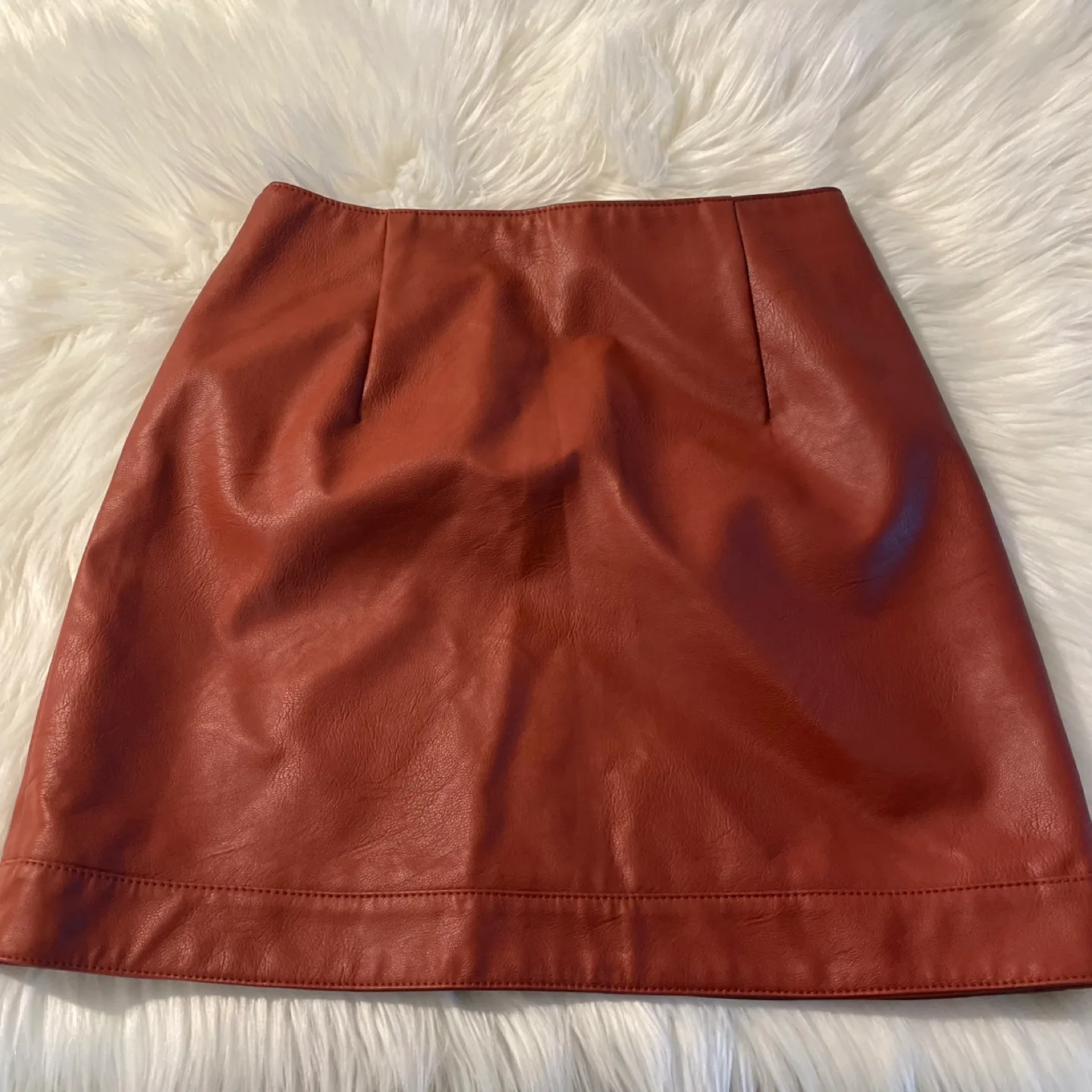 Topshop Faux Leather Mini Skirt, Size US 4 image indicator(2)