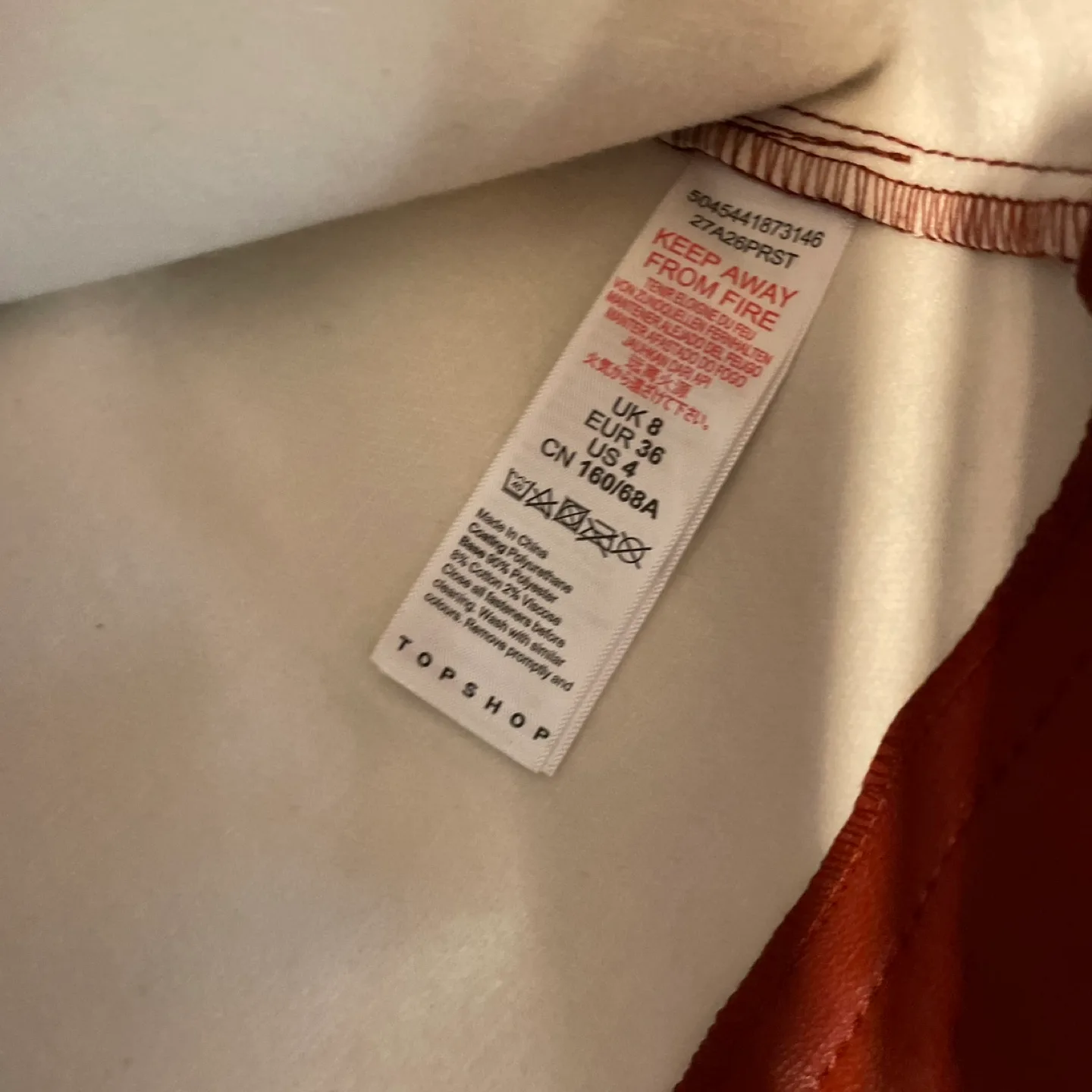 Topshop Faux Leather Mini Skirt, Size US 4 image indicator(6)