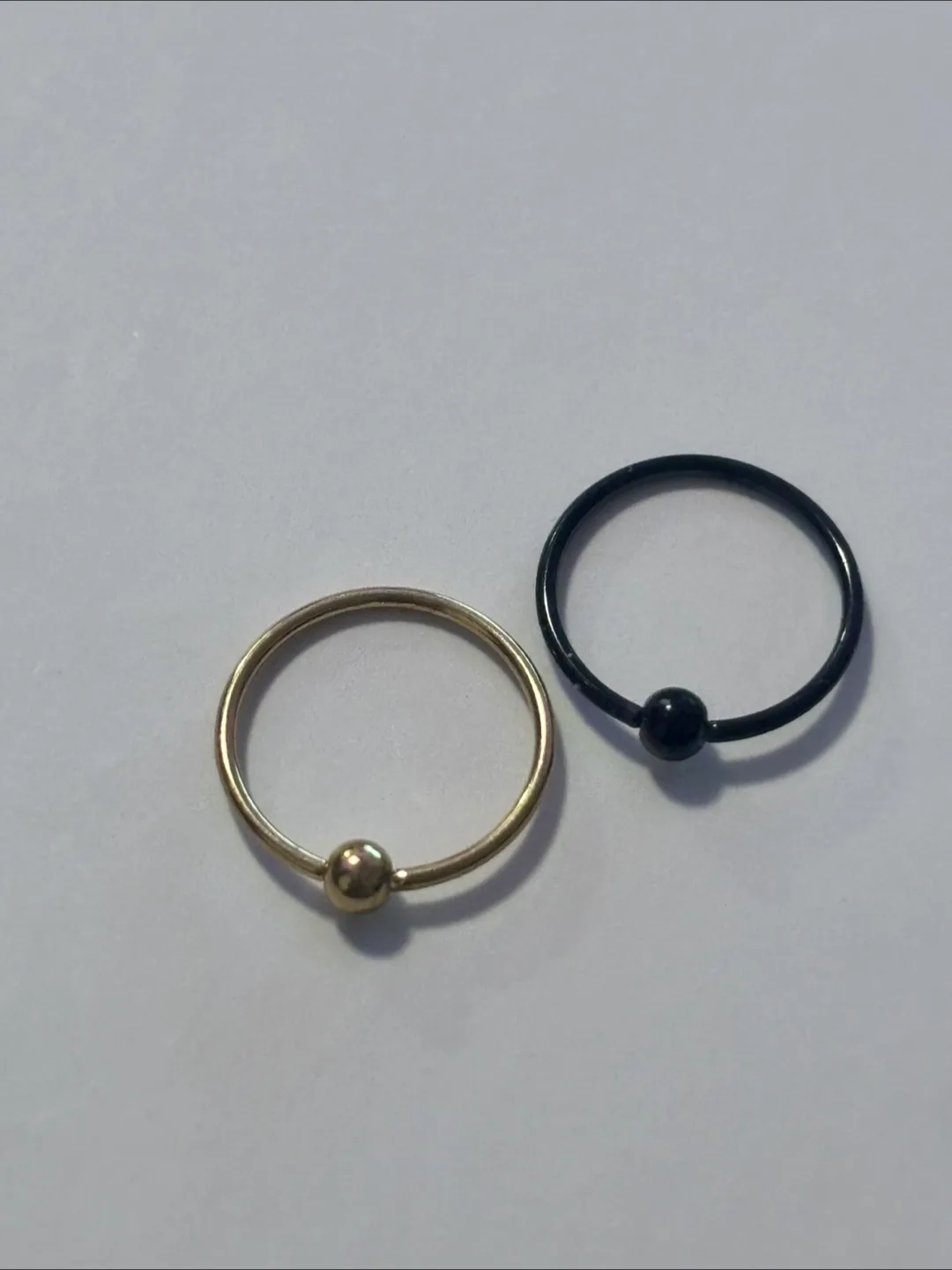 Gold & Black piercing Rings thumbnail