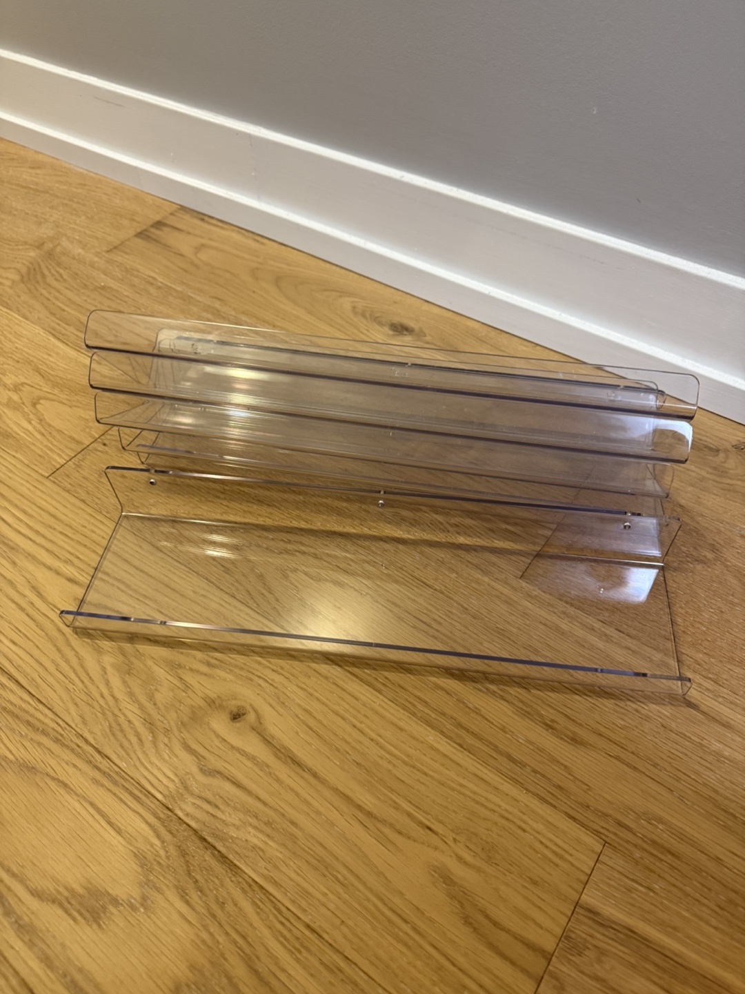 6 Clear 15" Acrylic Floating Shelves Wall Mounted
