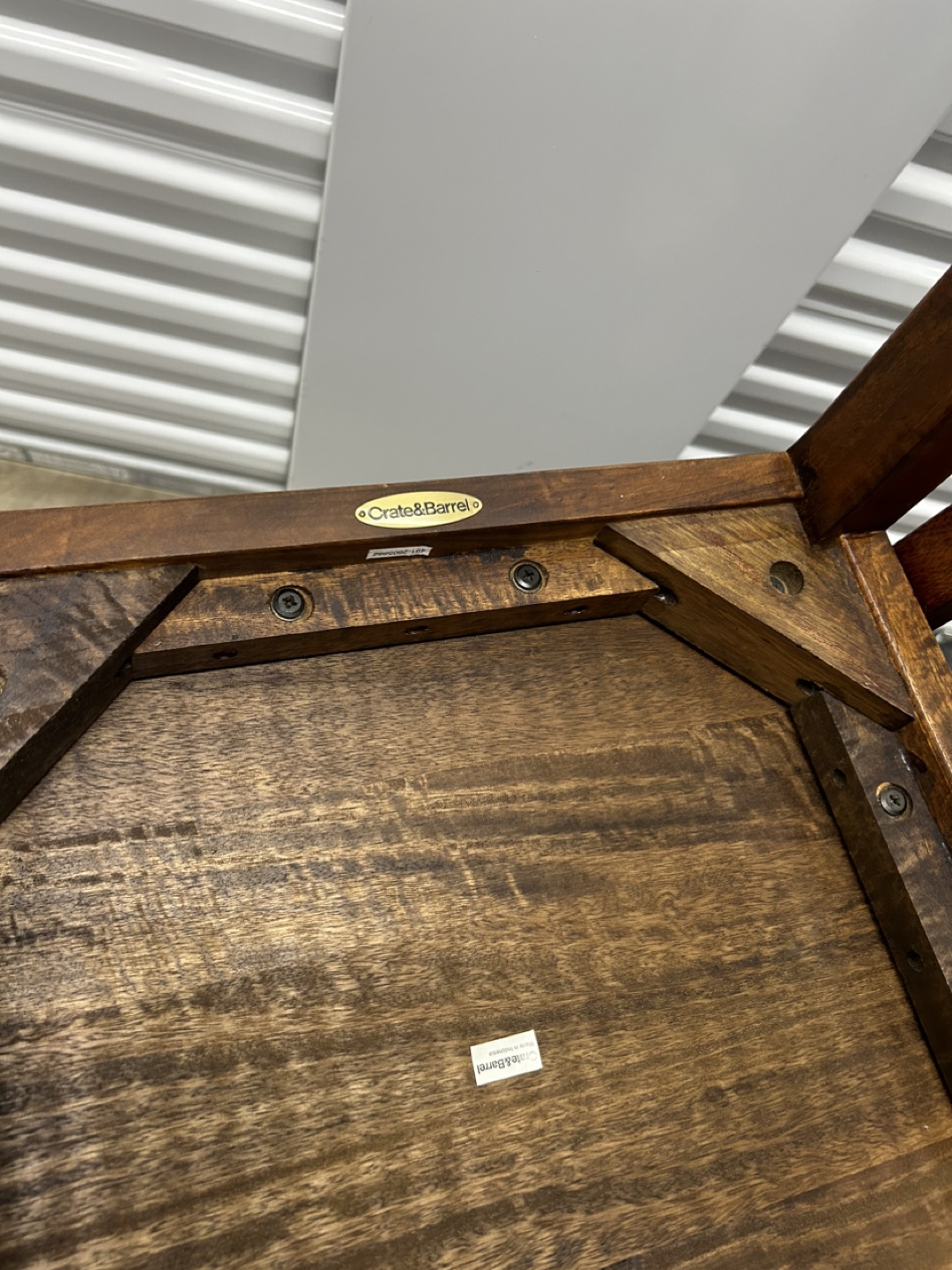 two crate& barrel wooden bar chairs - photo 2