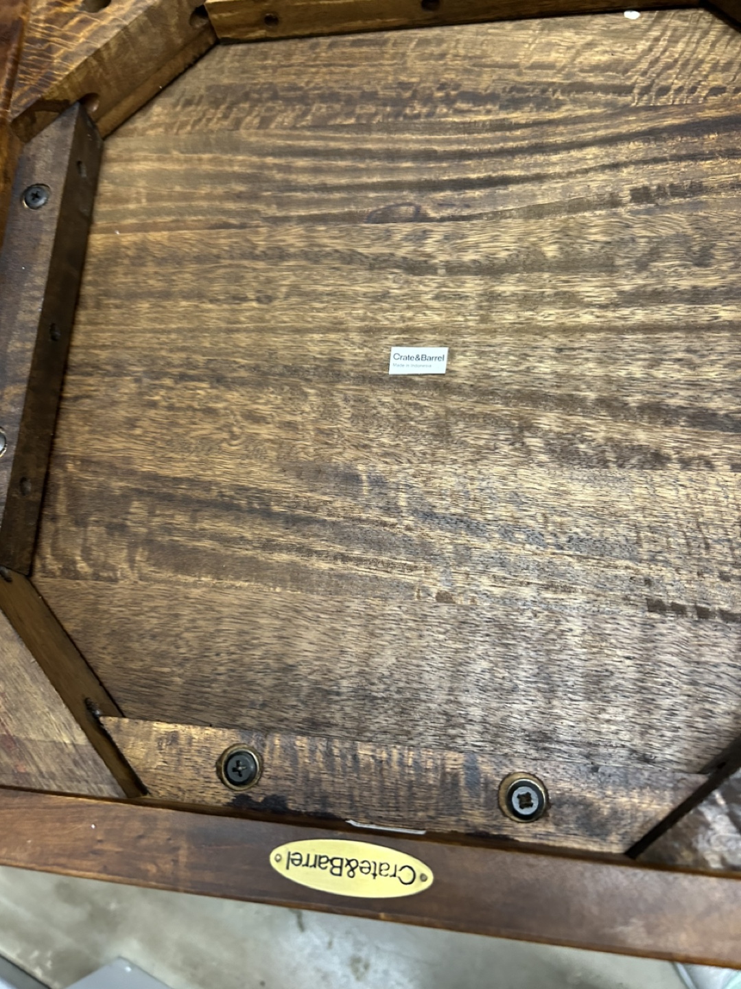 two crate& barrel wooden bar chairs - photo 3