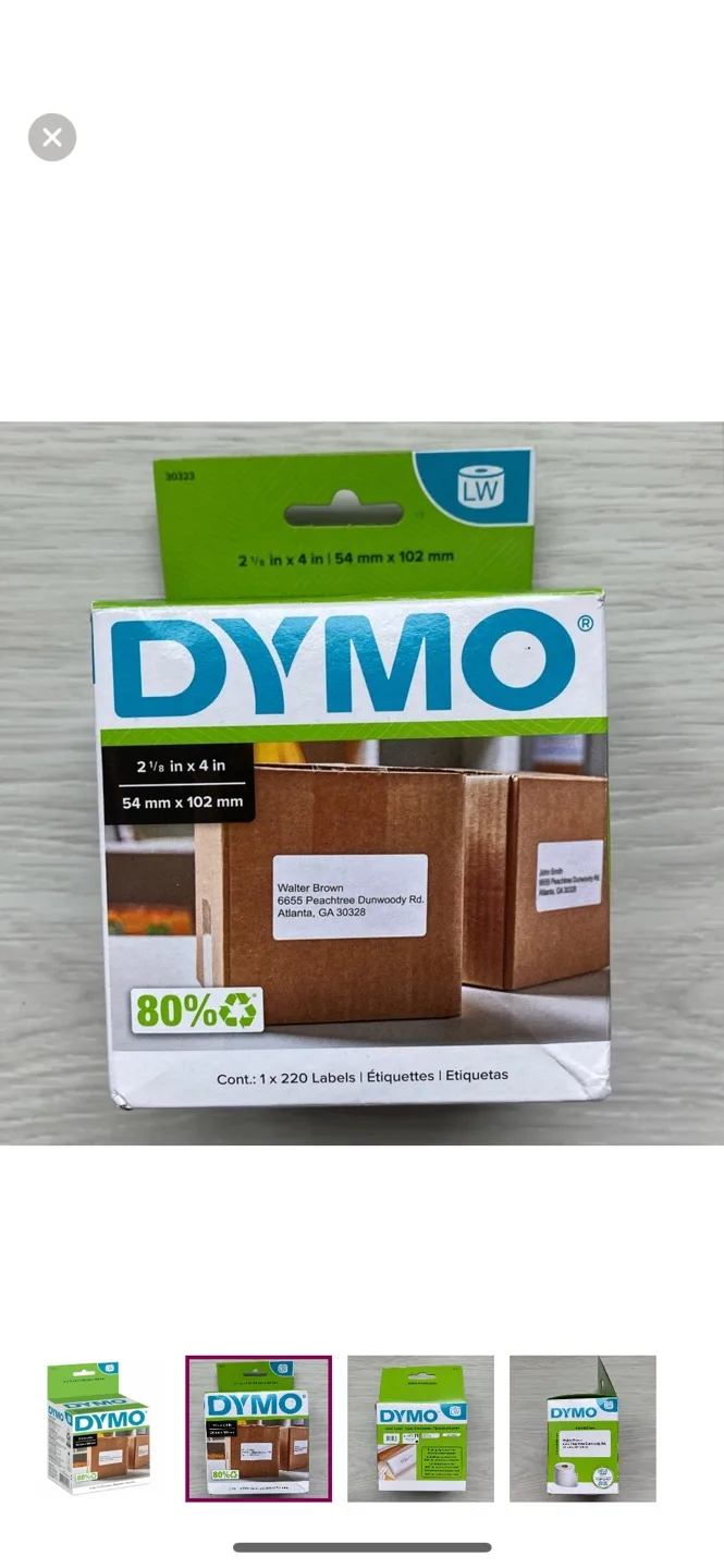 DYMO Labels 2 1/8 in x 4 in thumbnail