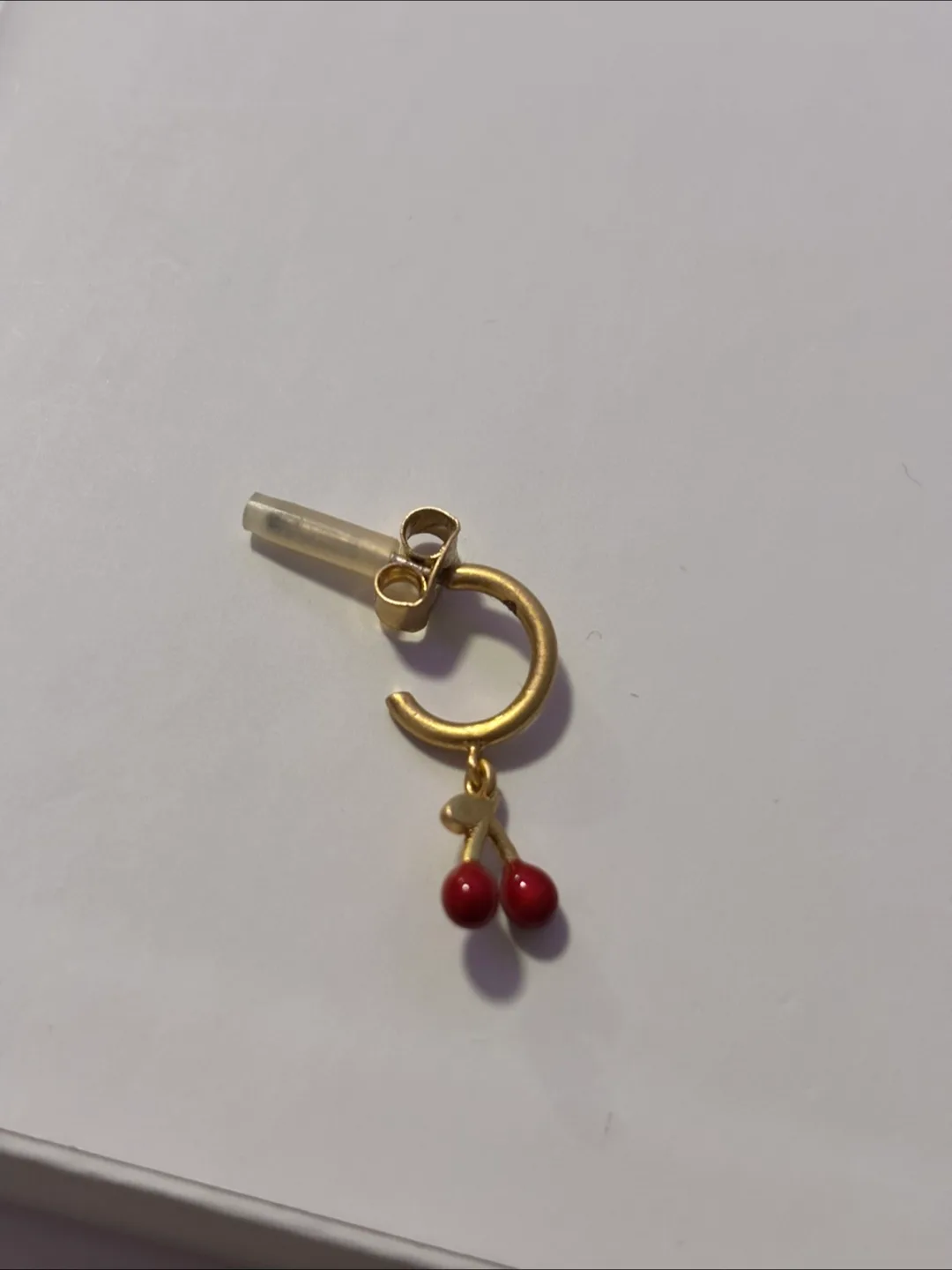Cherry Dangle Earring - Gold colour thumbnail