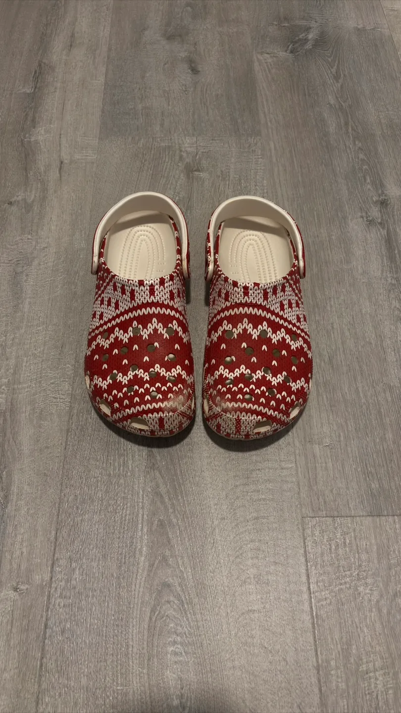 Crocs Holiday Sweater Clogs - Size 11 thumbnail