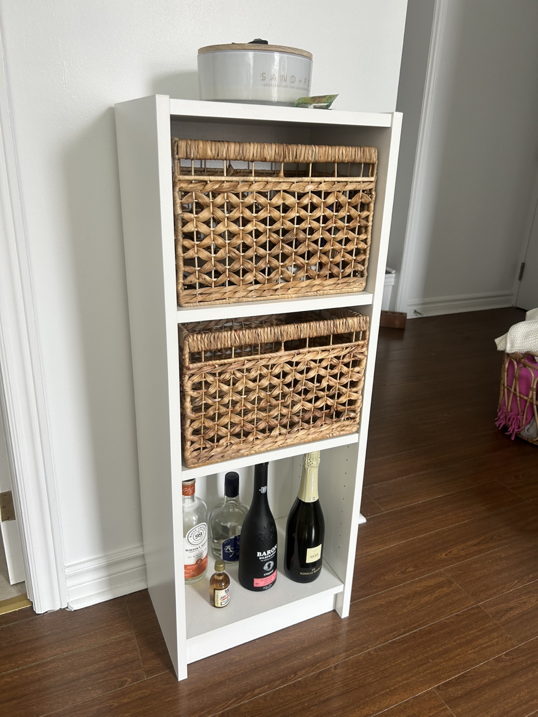 IKEA Billy White Bookcase with Baskets