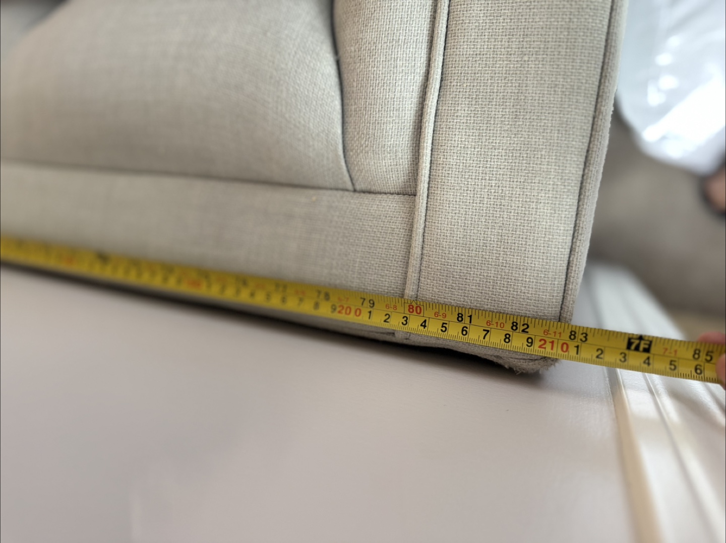 Light Grey Sofa stylish - 83" Long - photo 3