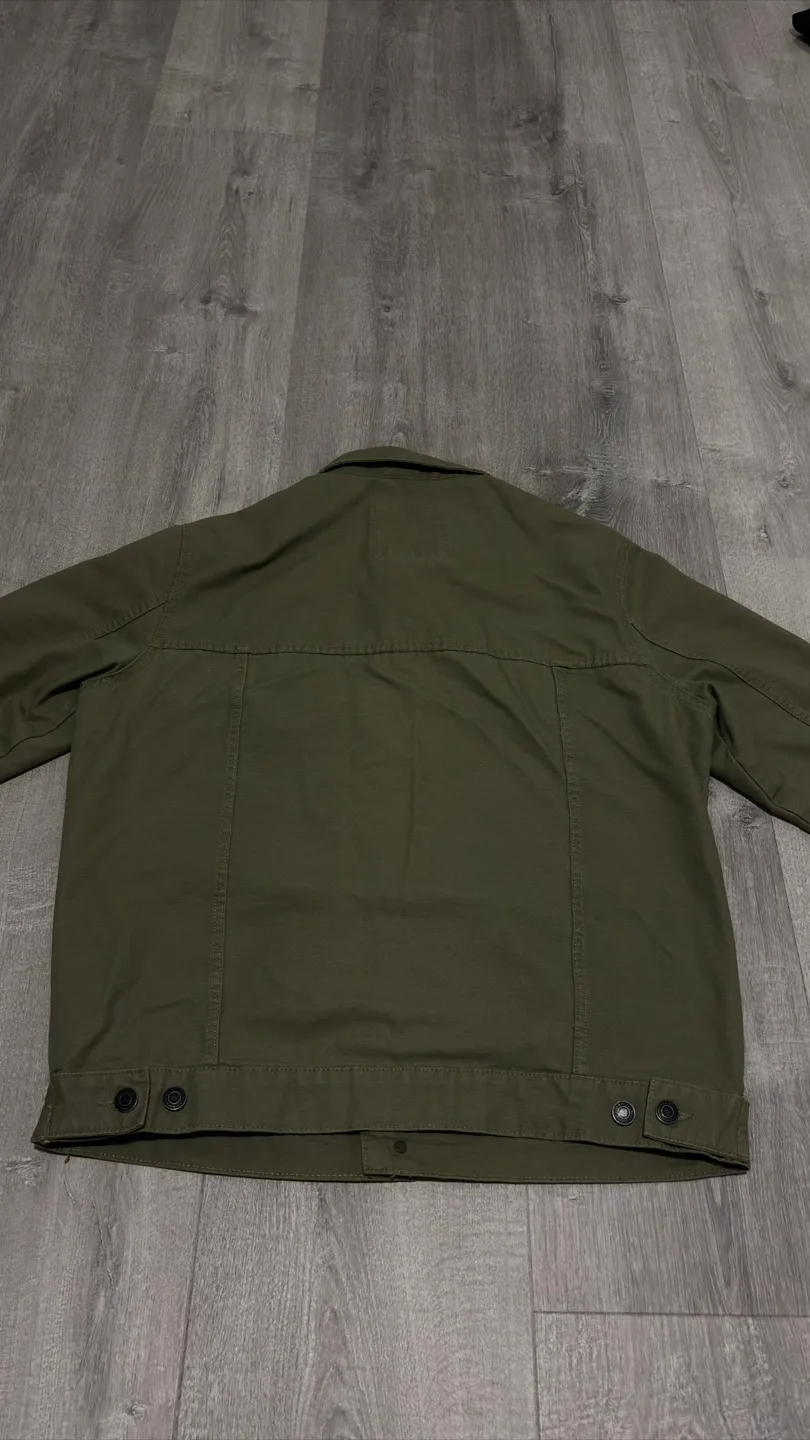 Pull&Bear Olive Green Jacket - Size L image indicator(3)