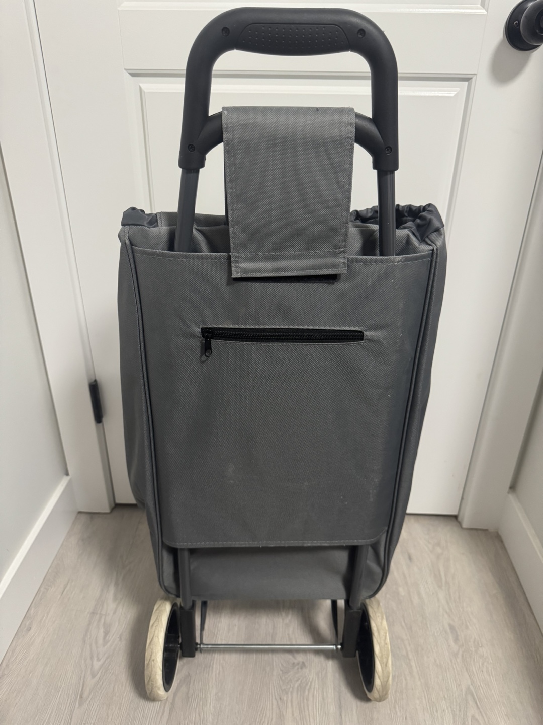 Grey Folding Shopping Cart
