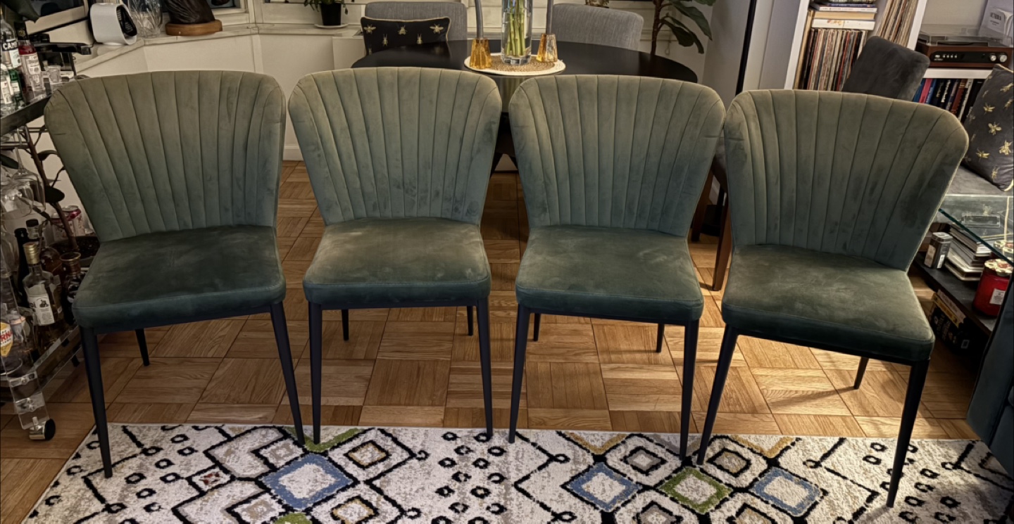 Green Velvet Dining Chairs