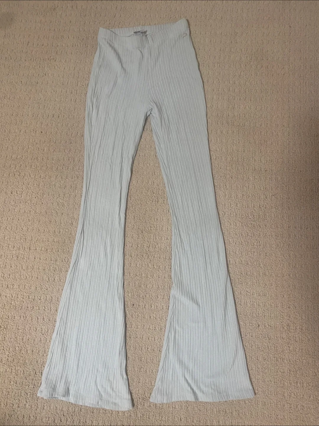 Pacific Republic Pull&Bear Green Mint Flare Pants - Size S thumbnail