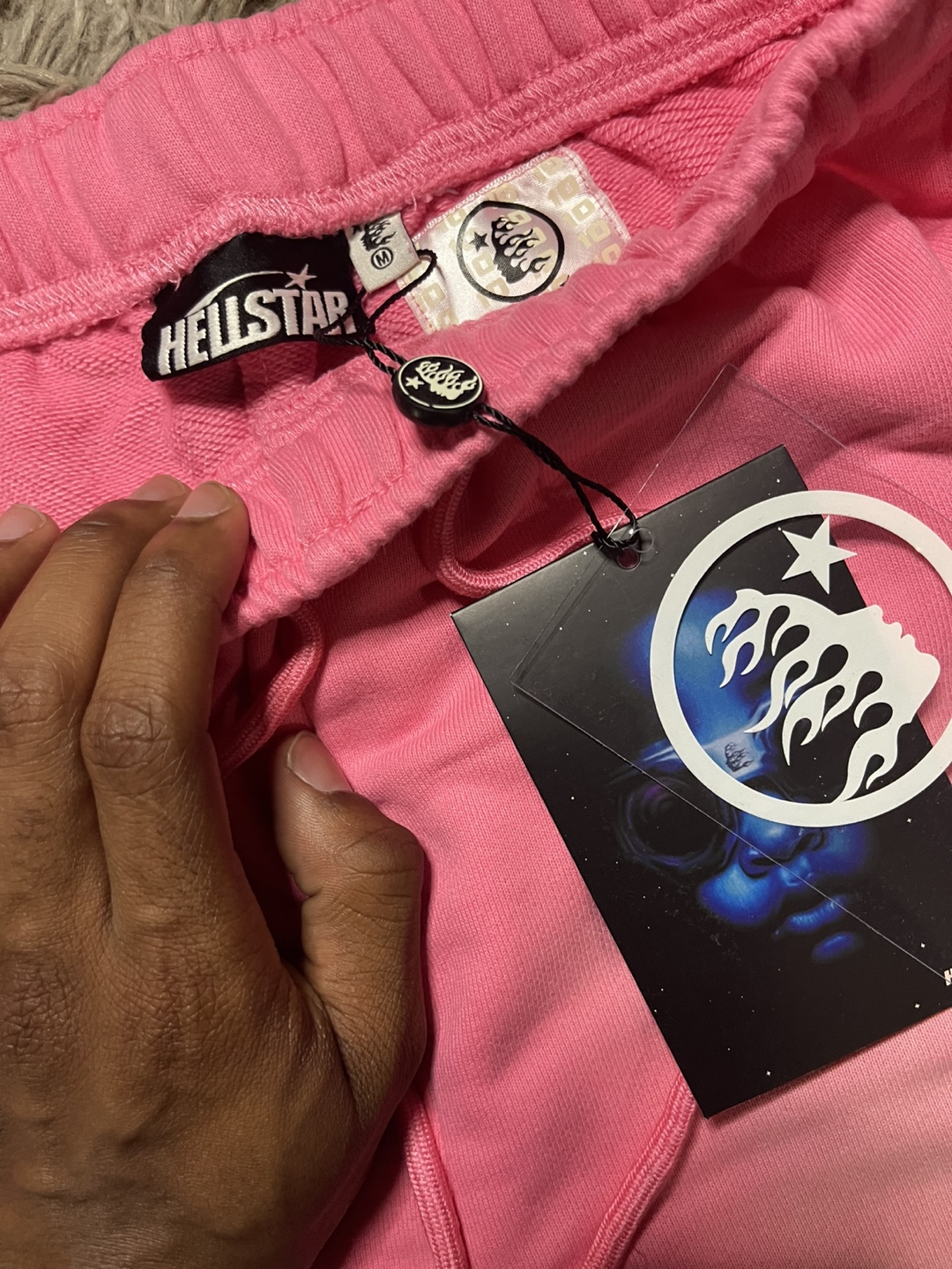 Hellstar x Complex Sports Flame Shorts 'Pink' - Medium - photo 3