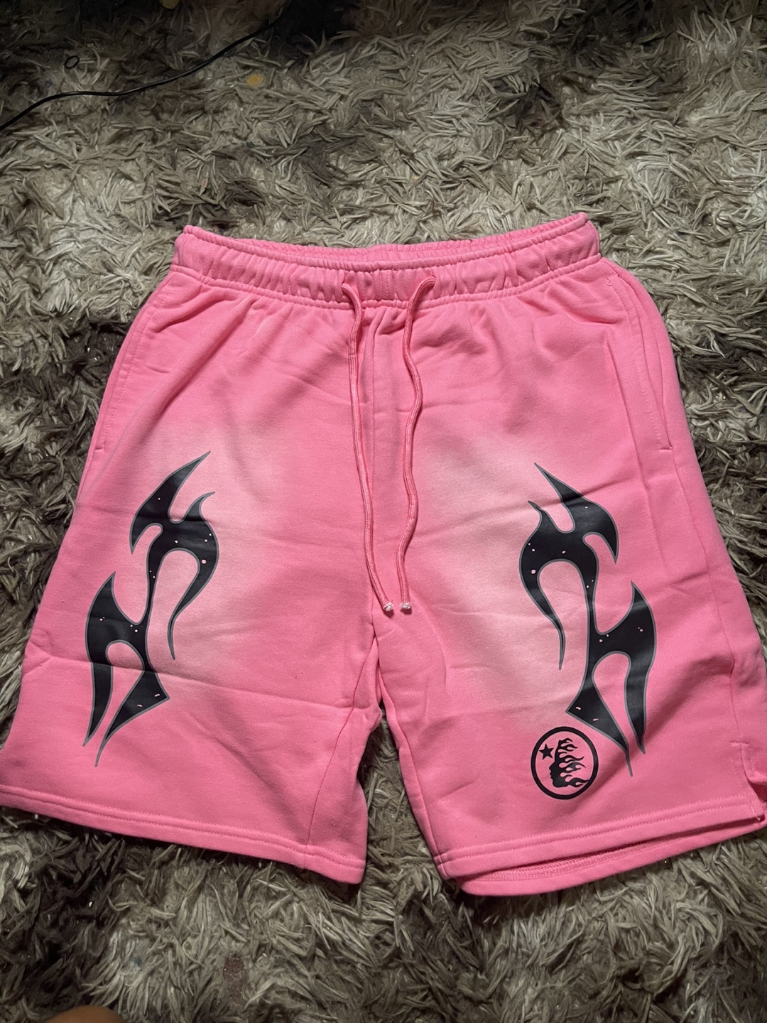 Hellstar x Complex Sports Flame Shorts 'Pink' - Medium