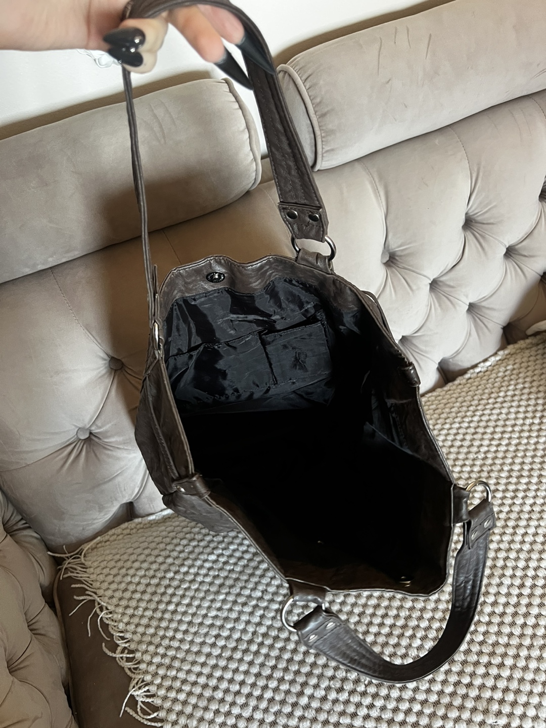 Brown leather Shoulder Bag - photo 4