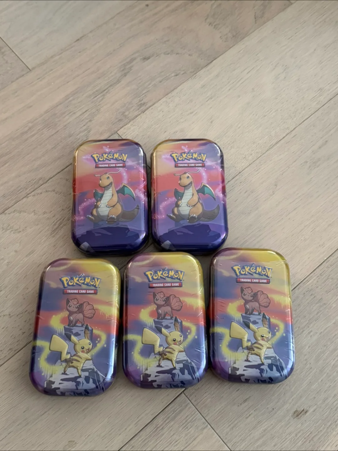 Pokémon Kanto power mini tins Dragonite Pikachu thumbnail