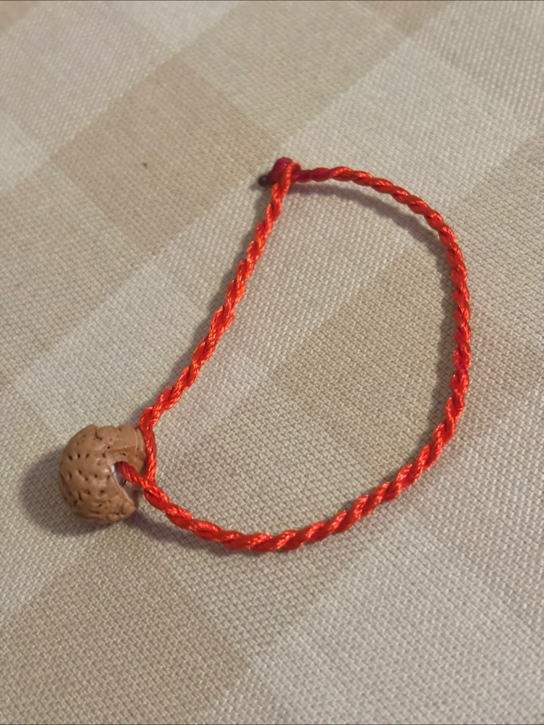 Red String Bracelet with Nut Bead thumbnail
