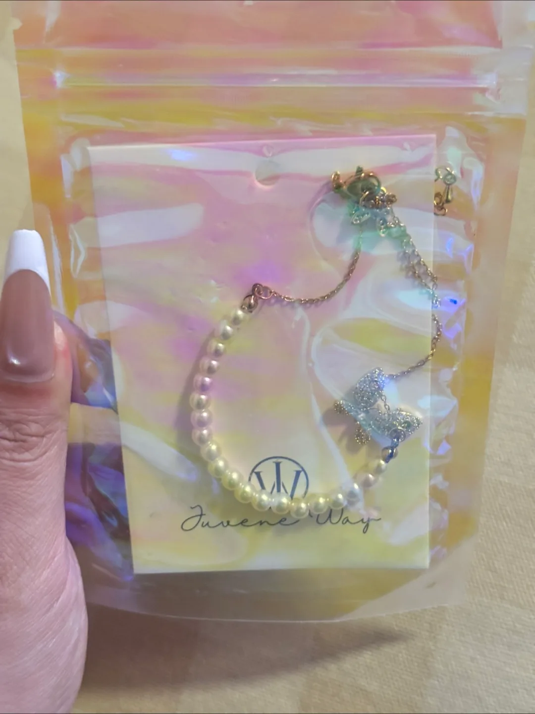 Pearl Butterfly choker thumbnail