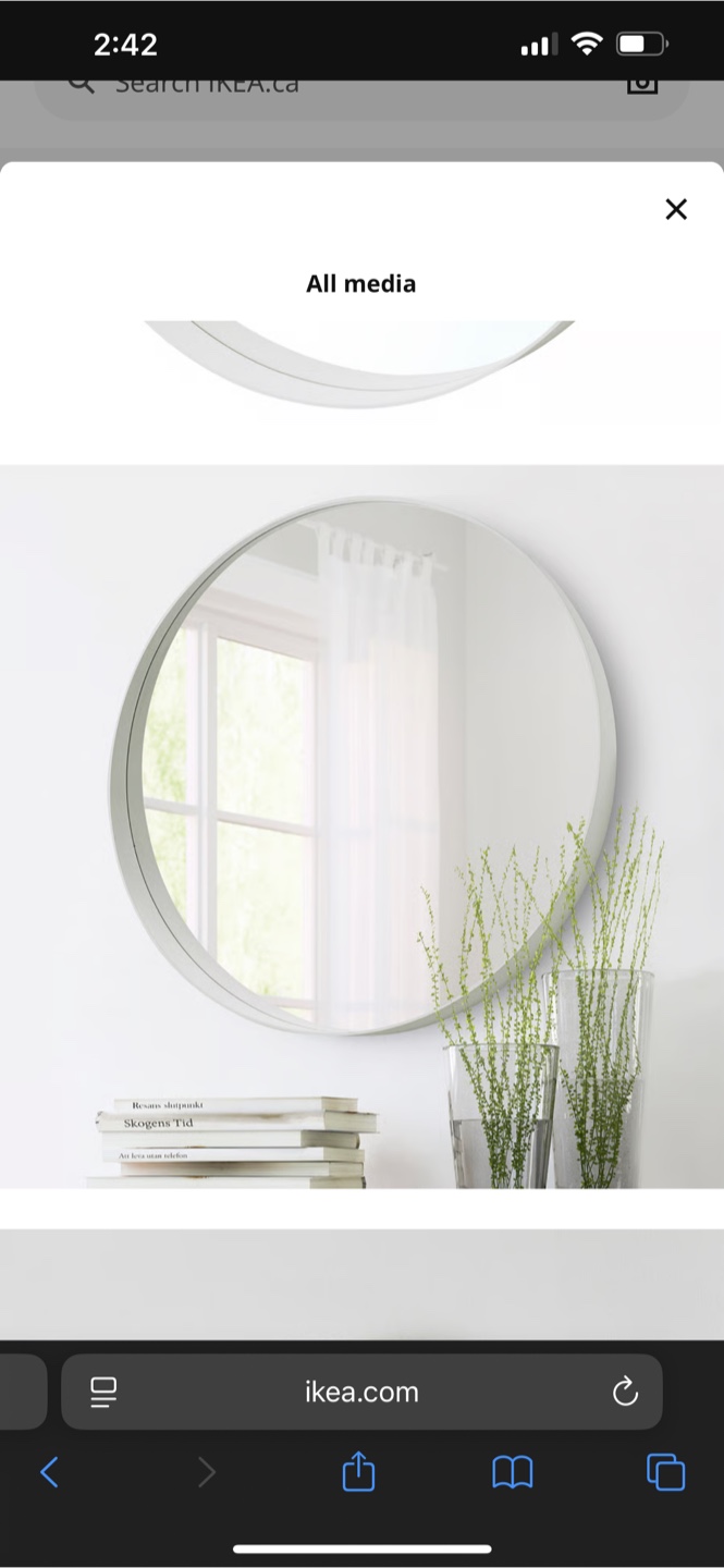 IKEA Rotsund Mirror, White, 80 cm (31 1/2 ") - photo 2