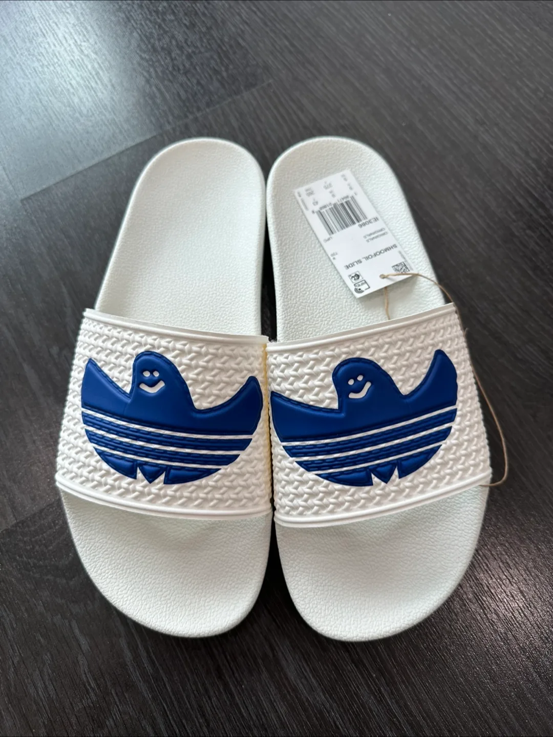 Adidas Shmoofoil Slides White Size M9/W10 NWT thumbnail