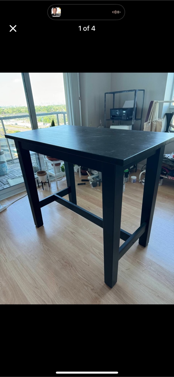 Black Bar-Height Dining Table - photo 4