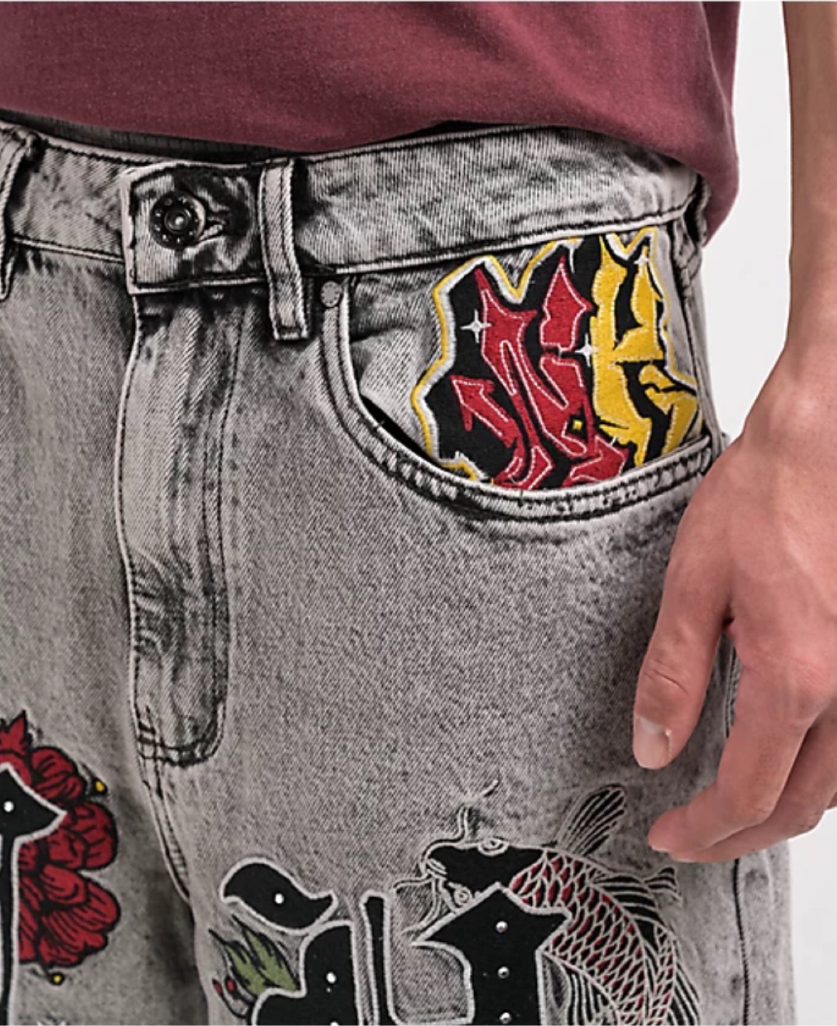 NINTH HALL Grey Denim jorts - photo 4