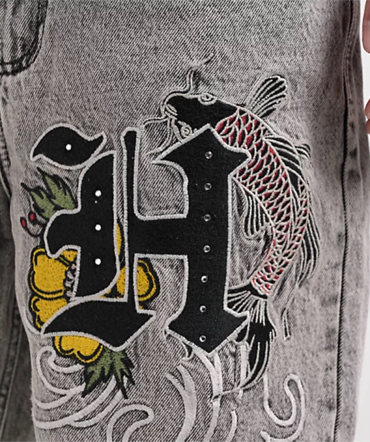 NINTH HALL Grey Denim jorts - photo 5