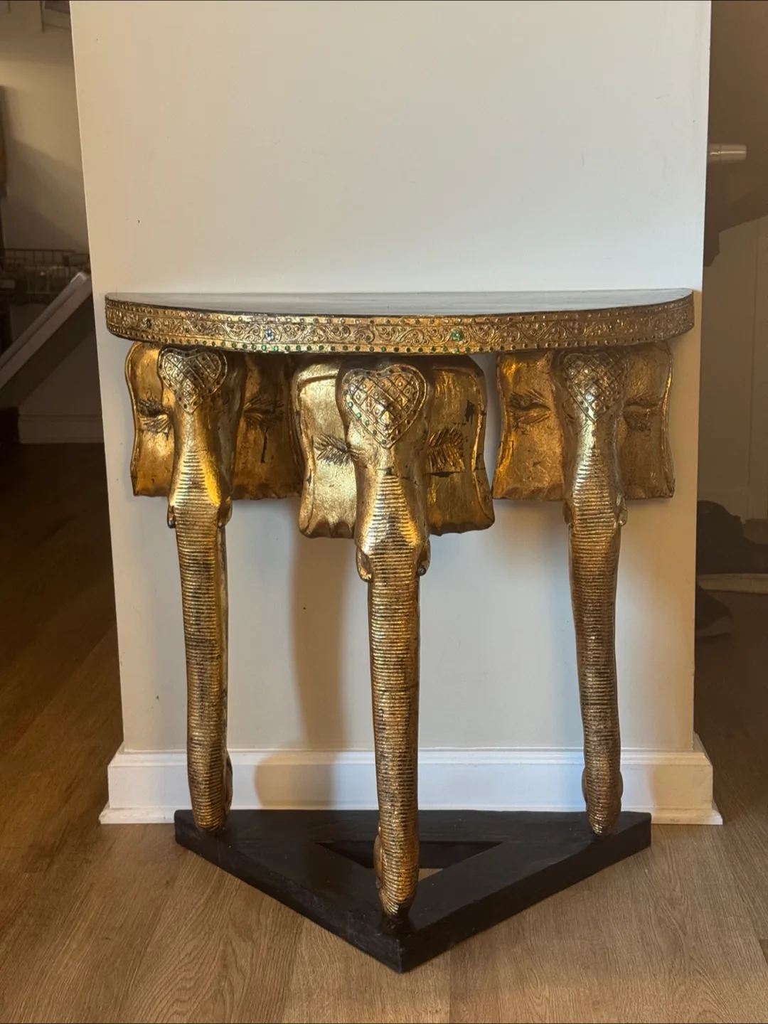 Thai Elephant Half-Moon Table thumbnail