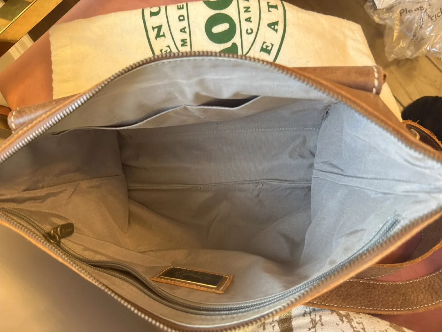 Roots Leather Satchel Bag/ work laptop school bag briefcase image indicator(5)