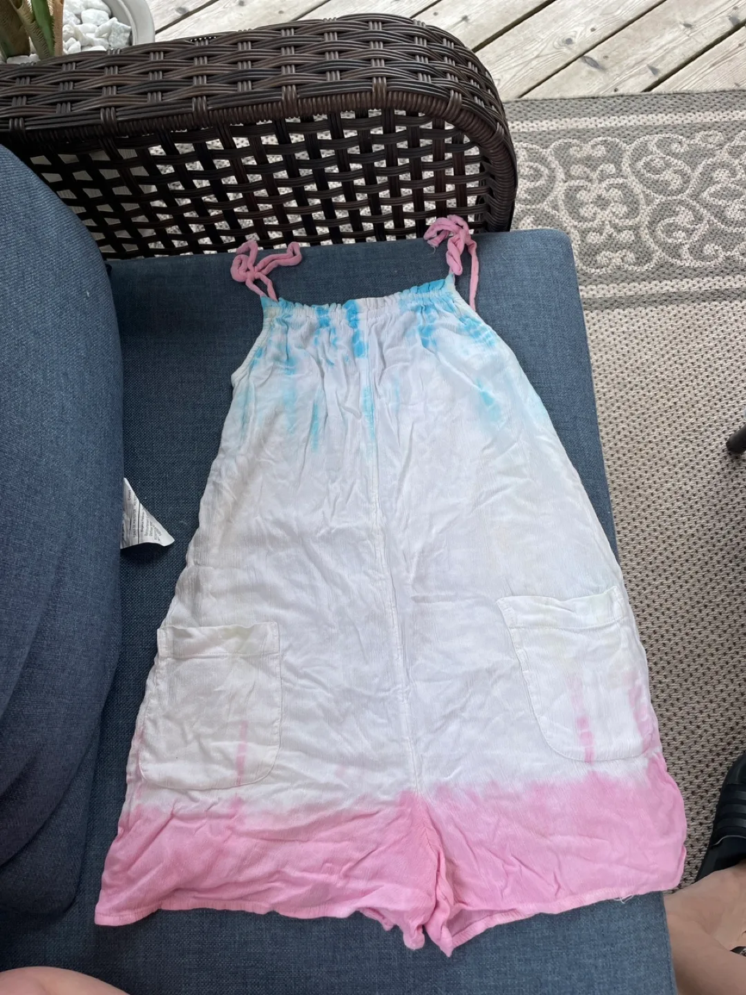 Justice Tie Dye Romper/ swim coverup size 8 thumbnail