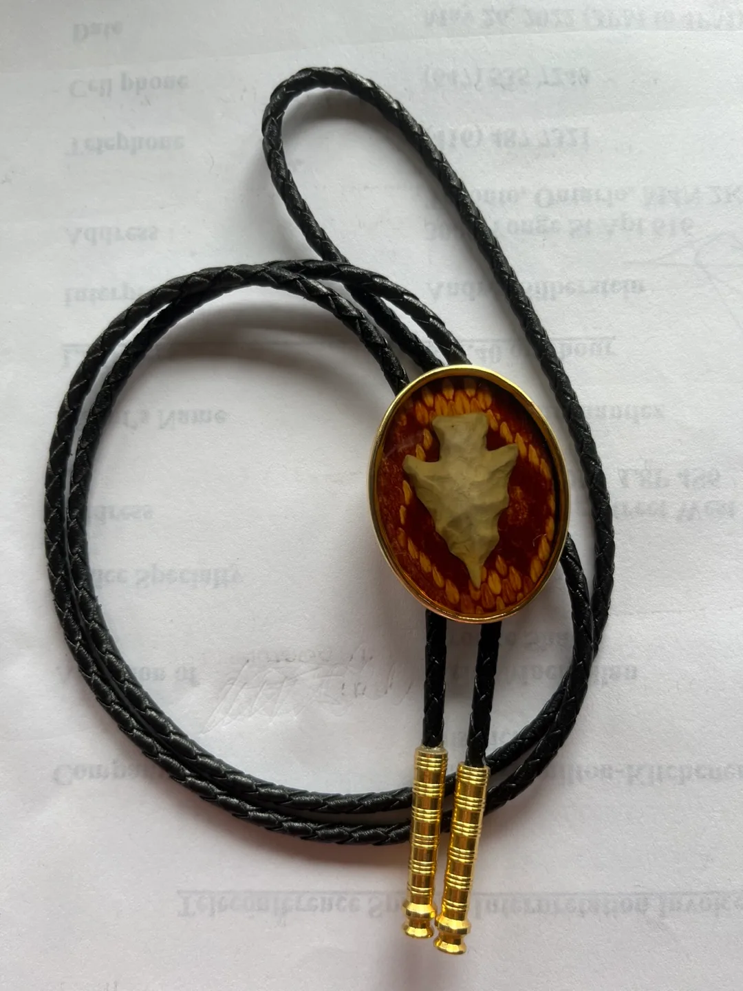 Vintage Von West Arrowhead Bolo Tie. thumbnail