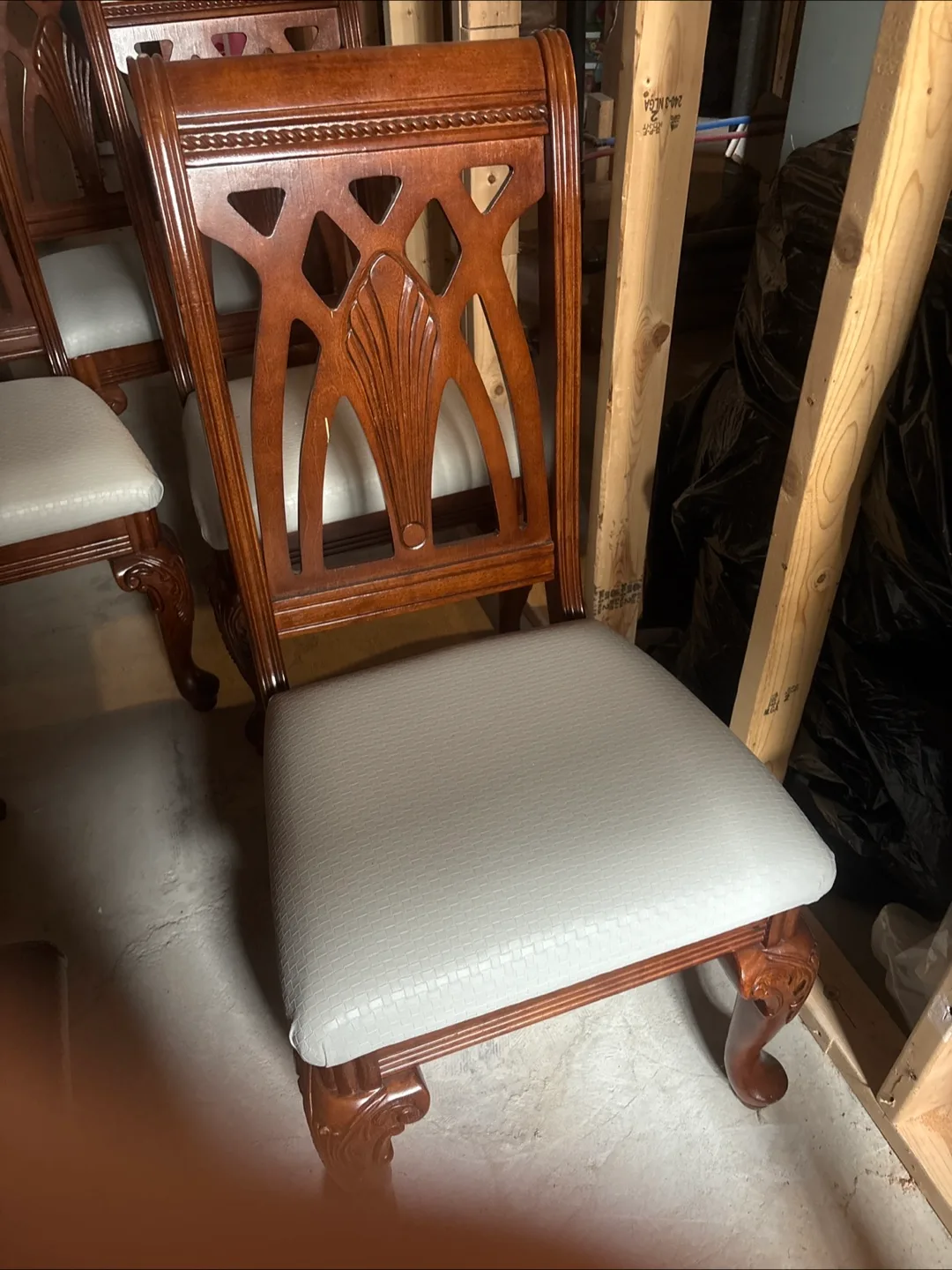 Wooden Dining Chairs with Carved Details thumbnail