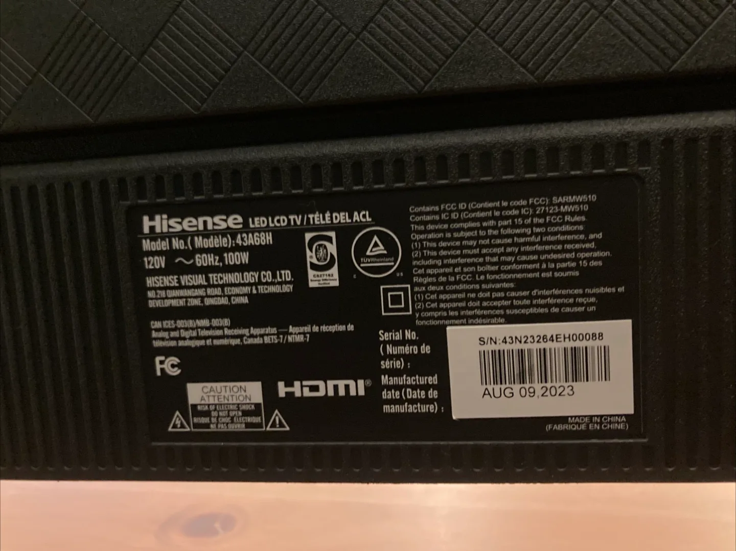 Hisense 43A68H 43" 4K UHD Smart TV Google TV image indicator(2)